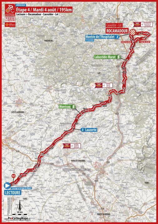 Streckenverlauf La Route dOccitanie - La Dpche du Midi 2020 - Etappe 4