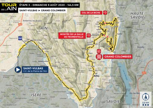 Streckenverlauf Tour de l’Ain 2020 - Etappe 3