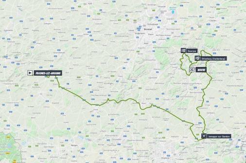 Streckenverlauf VOO-Tour de Wallonie 2020 - Etappe 2