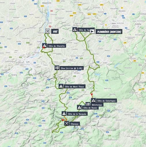 Streckenverlauf VOO-Tour de Wallonie 2020 - Etappe 3