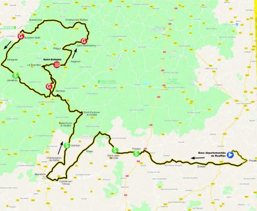 Streckenverlauf Tour du Limousin - Nouvelle Aquitaine 2020 - Etappe 2