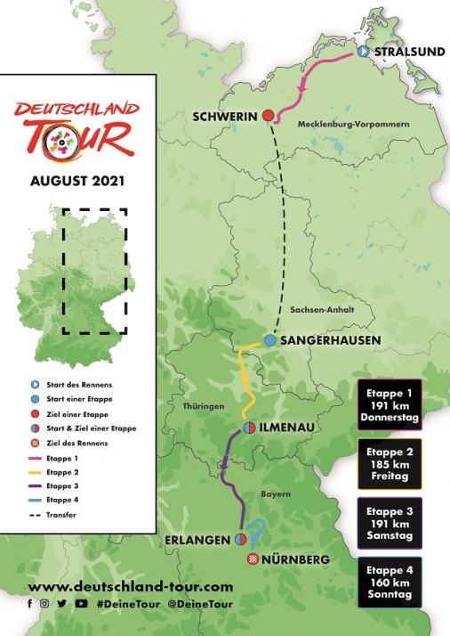 Deutschland Tour 2021 - von der Ostseeküste nach Franken