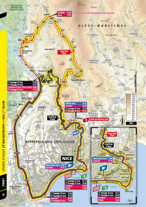 Streckenverlauf Tour de France 2020 - Etappe 1