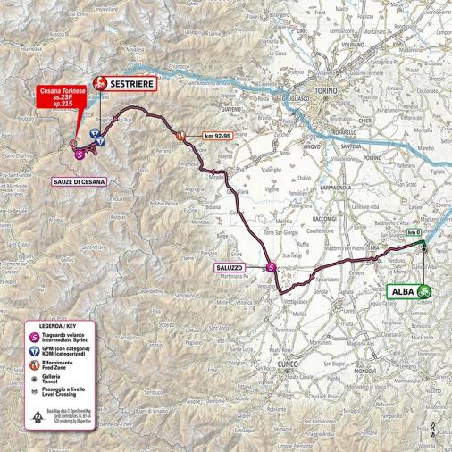 Streckenänderung: neuer Streckenverlauf Giro d’Italia 2020 - Etappe 20