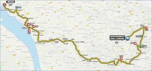 Streckenverlauf Tour Poitou-Charentes en Nouvelle Aquitaine 2020 - Etappe 1