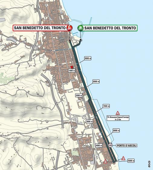 Streckenverlauf Tirreno - Adriatico 2020 - Etappe 8