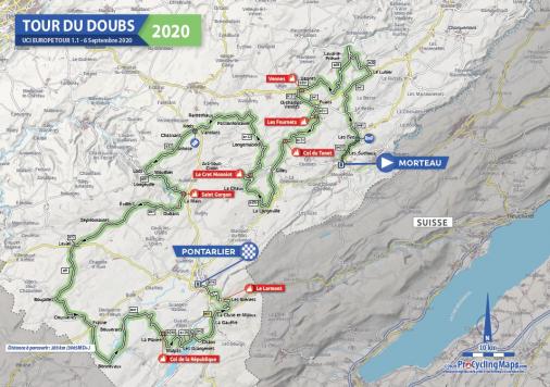 Streckenverlauf Tour du Doubs 2020