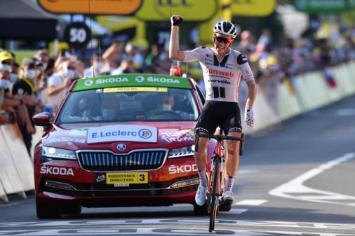 Der Däne Søren Kragh Andersen feiert seinen zweiten Solosieg bei dieser Tour de France (Foto: twitter.com/TeamSunweb)