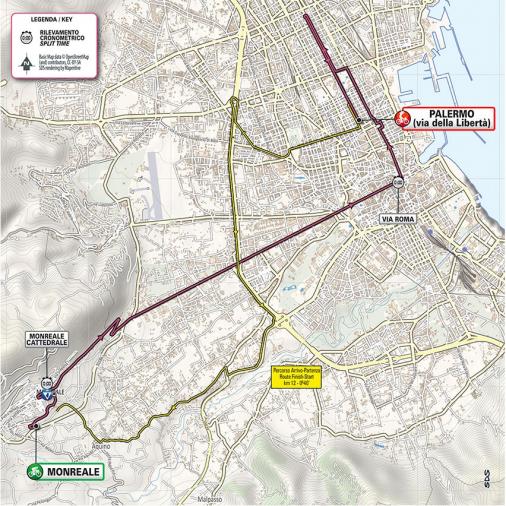 Streckenverlauf Giro d’Italia 2020 - Etappe 1