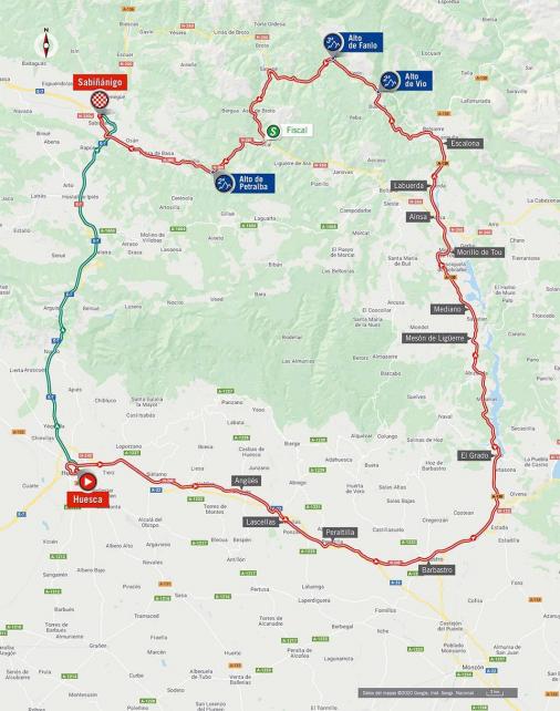 Streckenverlauf Vuelta a España 2020 - Etappe 5