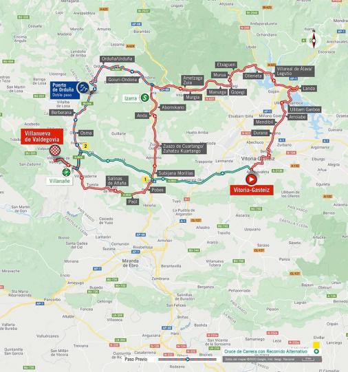 Streckenverlauf Vuelta a España 2020 - Etappe 7