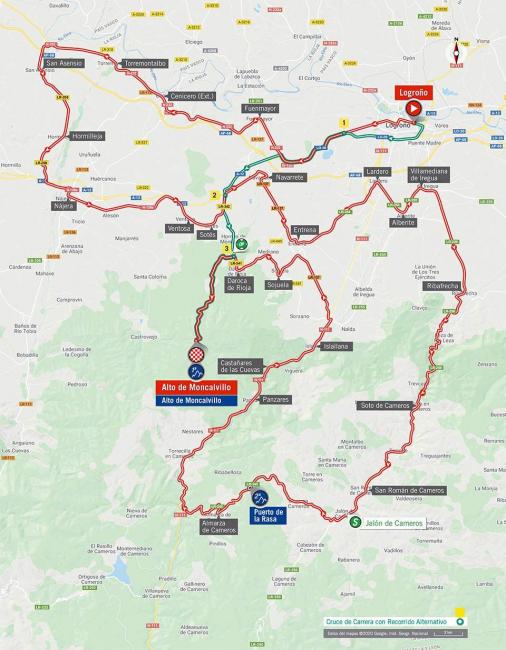 Streckenverlauf Vuelta a España 2020 - Etappe 8