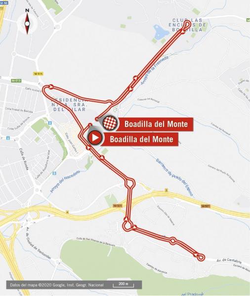 Streckenverlauf Ceratizit Madrid Challenge by la Vuelta 2020 - Etappe 2