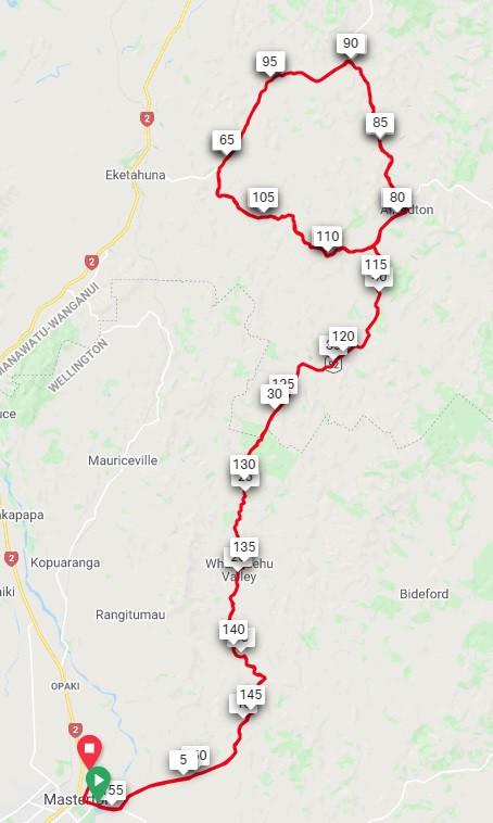 Streckenverlauf New Zealand Cycle Classic 2020 - Etappe 2