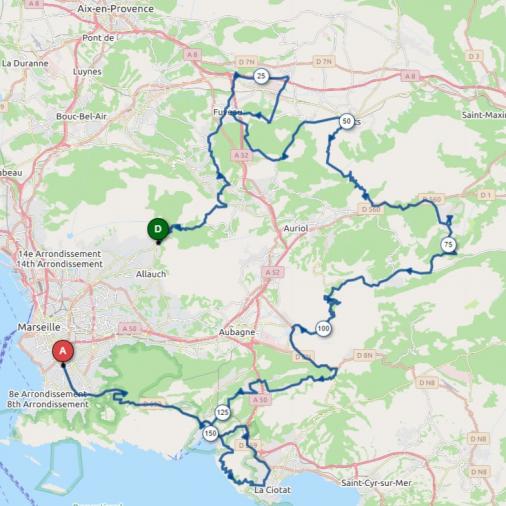 Streckenverlauf Grand Prix Cycliste la Marseillaise 2021