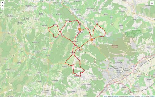 Streckenverlauf Etoile de Bessèges - Tour du Gard 2021 - Etappe 2
