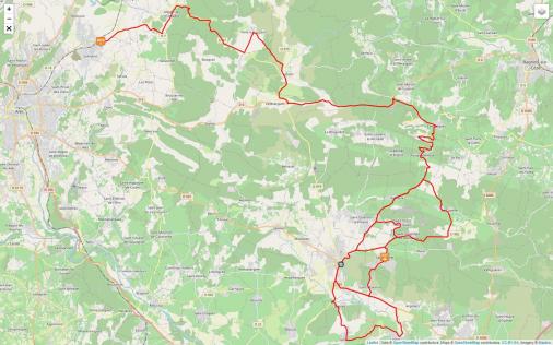 Streckenverlauf Etoile de Bessèges - Tour du Gard 2021 - Etappe 4