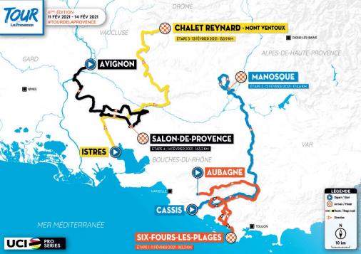 Streckenverlauf Tour de la Provence 2021