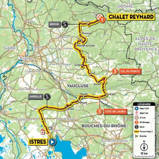 Streckenverlauf Tour de la Provence 2021 - Etappe 3