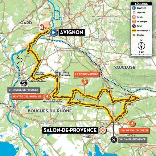 Streckenverlauf Tour de la Provence 2021 - Etappe 