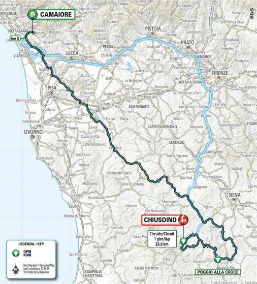 Streckenverlauf Tirreno - Adriatico 2021 - Etappe 2