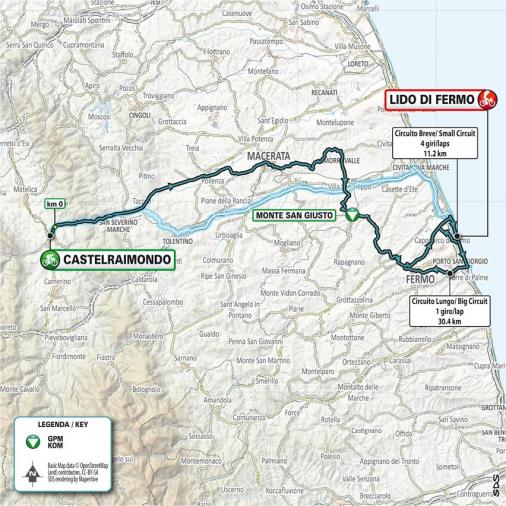 Streckenverlauf Tirreno - Adriatico 2021 - Etappe 6