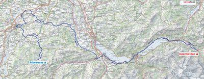 Streckenplan 9.Tour de Suisse Etappe