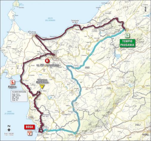 Streckenkarte Giro d\'Italia 2007 - Etappe 2
