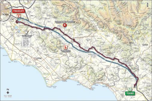 Streckenkarte Giro d\'Italia 2007 - Etappe 5