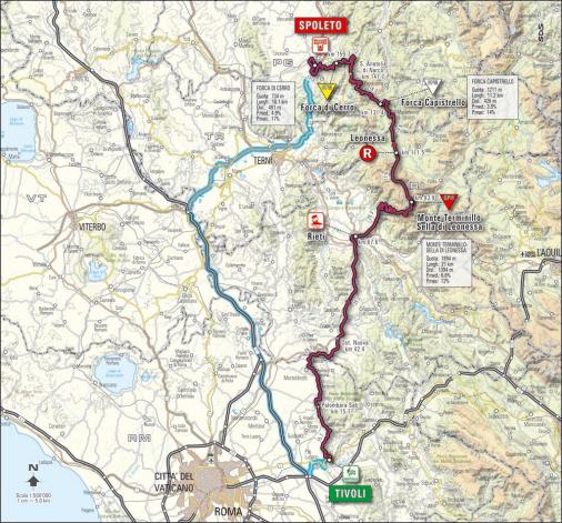 Streckenkarte Giro d\'Italia 2007 - Etappe 6