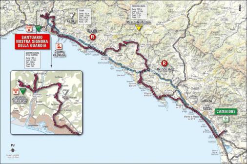 Streckenkarte Giro d'Italia 2007 - Etappe 10