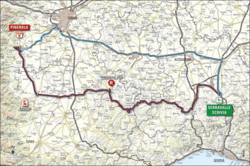 Streckenkarte Giro d'Italia 2007 - Etappe 11