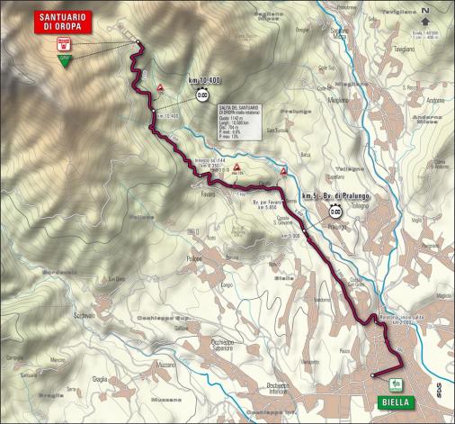 Streckenkarte Giro d'Italia 2007 - Etappe 13