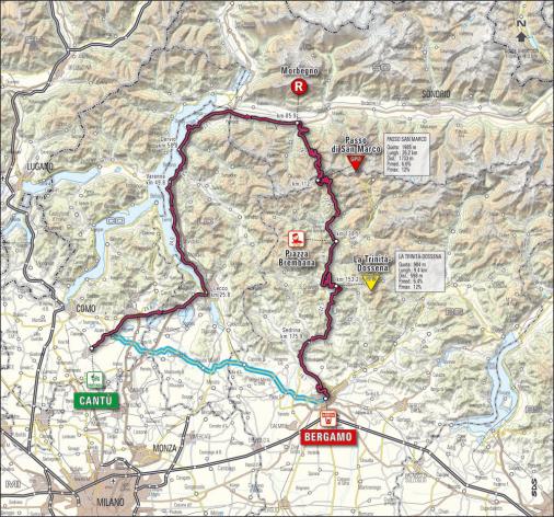 Streckenkarte Giro d\'Italia 2007 - Etappe 14