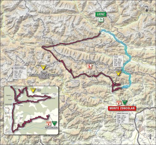 Streckenkarte Giro d\'Italia 2007 - Etappe 17