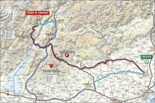 Streckenkarte Giro d\'Italia 2007 - Etappe 19