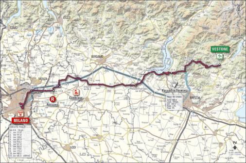 Streckenkarte Giro d\'Italia 2007 - Etappe 21