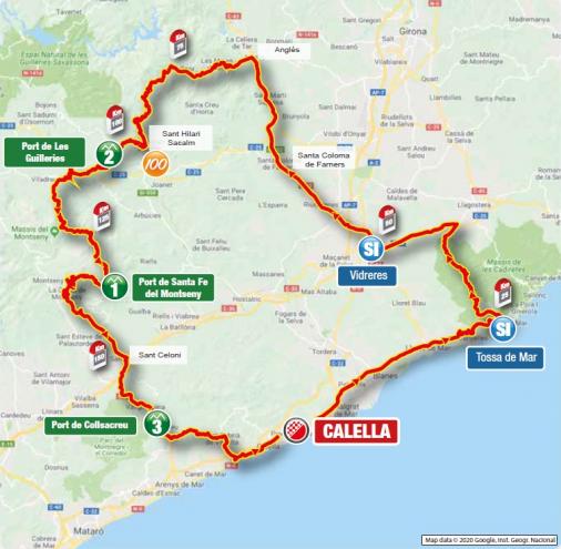Streckenverlauf Volta Ciclista a Catalunya 2021 - Etappe 1