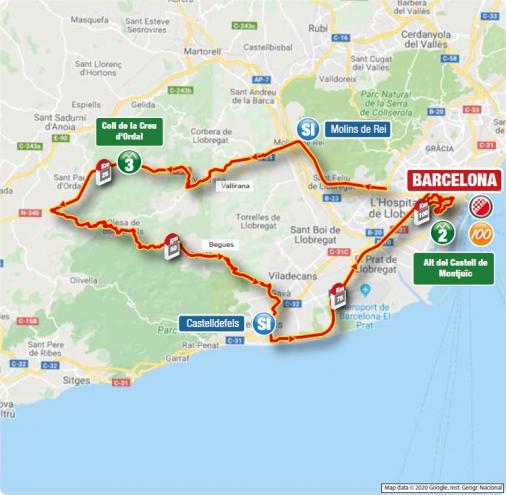 Streckenverlauf Volta Ciclista a Catalunya 2021 - Etappe 7