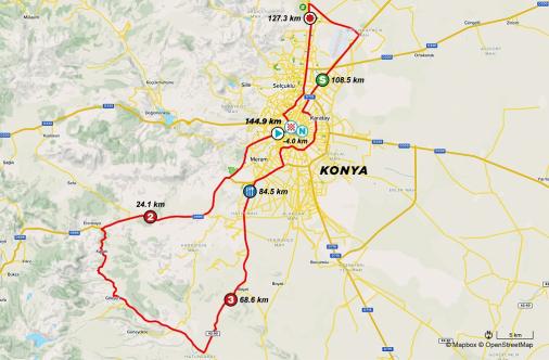 Streckenverlauf Presidential Cycling Tour of Turkey 2021 - Etappe 2