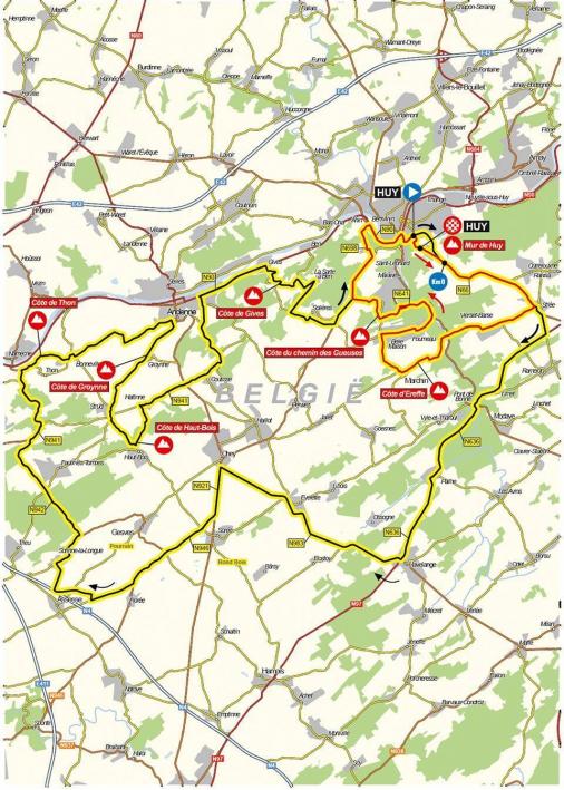 Streckenverlauf La Flèche Wallonne Féminine 2021
