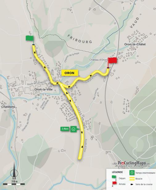 Streckenverlauf Tour de Romandie 2021 - Prolog