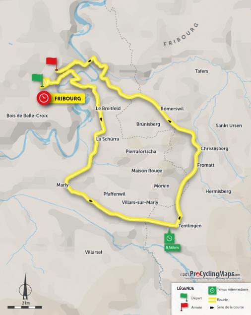 Streckenverlauf Tour de Romandie 2021 - Etappe 5