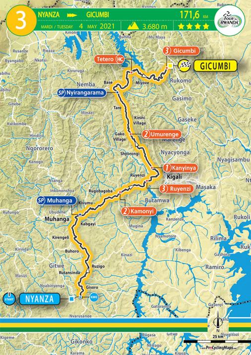 Streckenverlauf Tour du Rwanda 2021 - Etappe 3