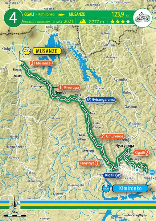 Streckenverlauf Tour du Rwanda 2021 - Etappe 4