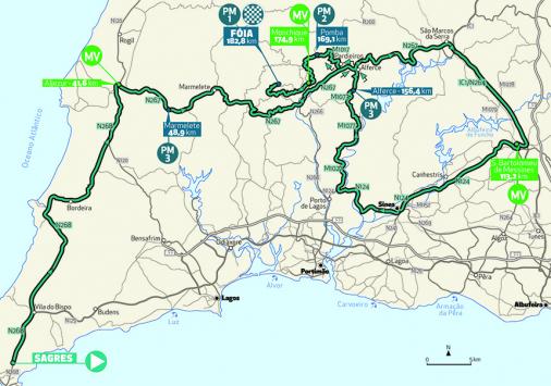 Streckenverlauf Volta ao Algarve em Bicicleta 2021 - Etappe 2