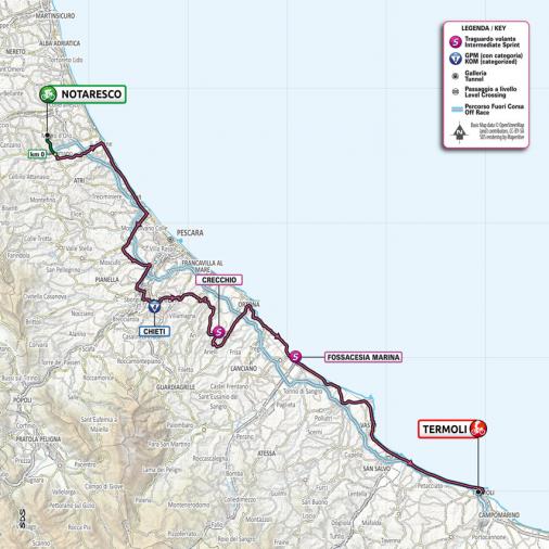 Streckenverlauf Giro d’Italia 2021 - Etappe 7