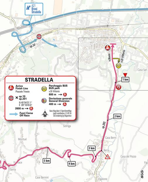 Streckenverlauf Giro d’Italia 2021 - Etappe 18, Zielankunft
