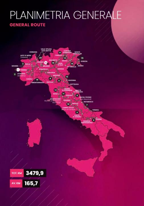 Streckenverlauf Giro d’Italia 2021
