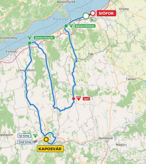 Streckenverlauf Tour de Hongrie 2021 - Etappe 1